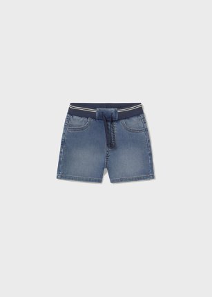 Pantaloncino jeans vita elasticizzata neonato