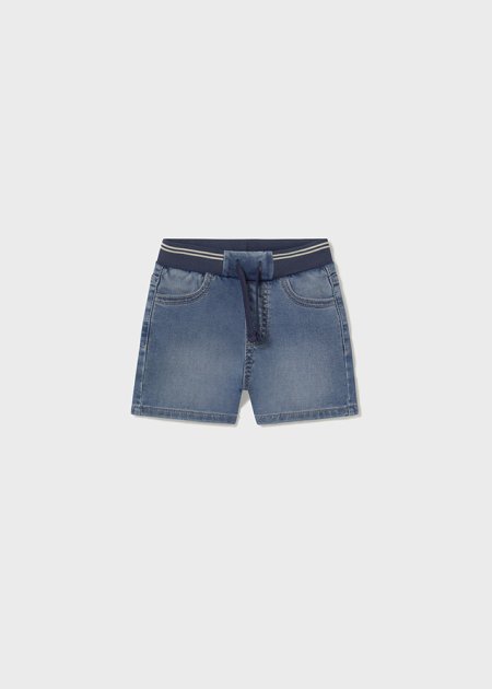 Pantaloncino jeans vita elasticizzata neonato