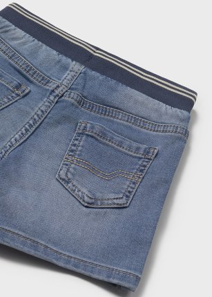 Pantaloncino jeans vita elasticizzata neonato
