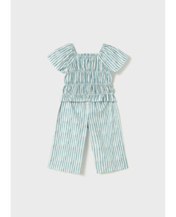 Completo pantalone e top nido d'ape neonata