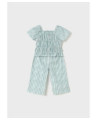 Completo pantalone e top nido d'ape neonata