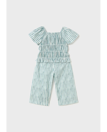 Completo pantalone e top nido d'ape neonata