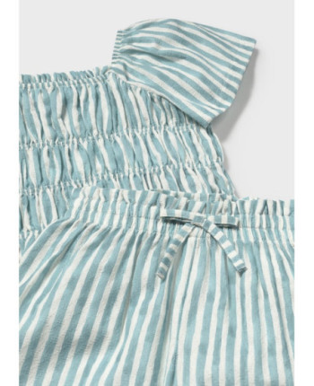 Completo pantalone e top nido d'ape neonata