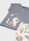 Completo leggings stampato e maglietta neonata