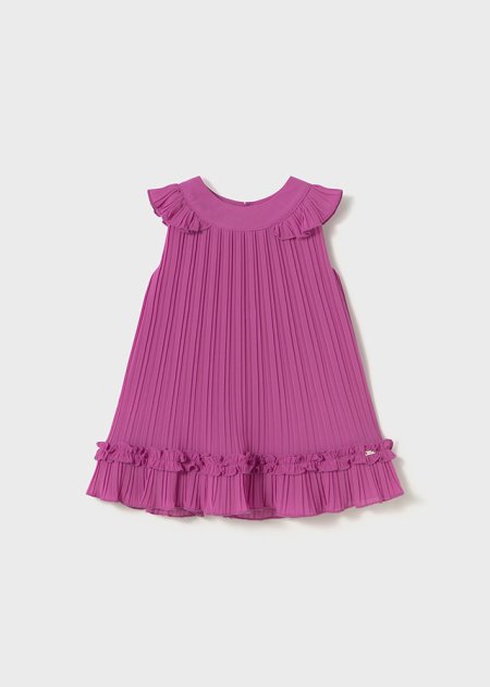 Vestito plissettato chiffon neonata