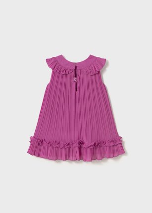 Vestito plissettato chiffon neonata