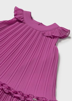 Vestito plissettato chiffon neonata