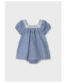 Vestito con copri pannolino pois neonata