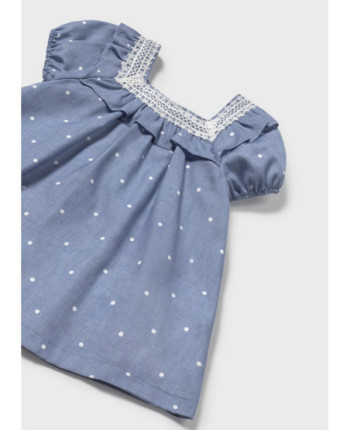 Vestito con copri pannolino pois neonata