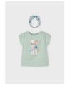 Maglietta con fascia stampata bambina