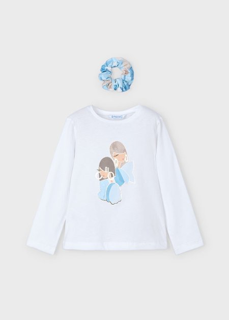 Maglietta manica lunga con elastico bambina