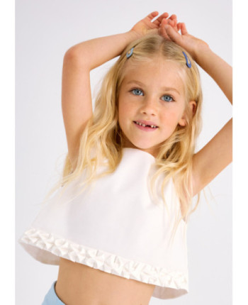 Top dettagli plissettati bambina