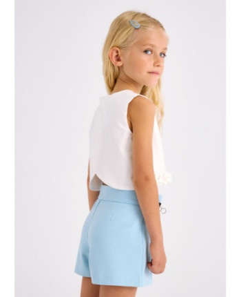 Top dettagli plissettati bambina