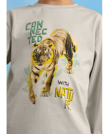Maglietta manica lunga tigre bambino