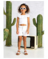 Pantaloncino orlo sfrangiato bambina