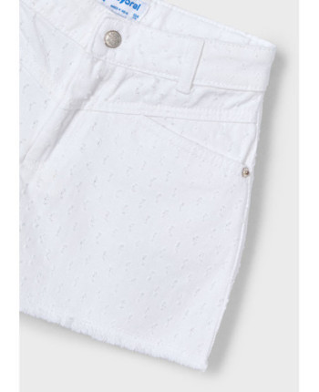 Pantaloncino orlo sfrangiato bambina