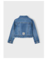 Giubbotto jeans orlo volant bambina