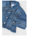 Giubbotto jeans orlo volant bambina