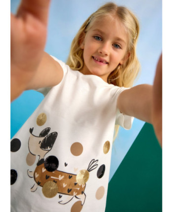 Completo leggings  e maglietta cagnolino bambina