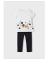 Completo leggings  e maglietta cagnolino bambina