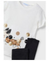 Completo leggings  e maglietta cagnolino bambina