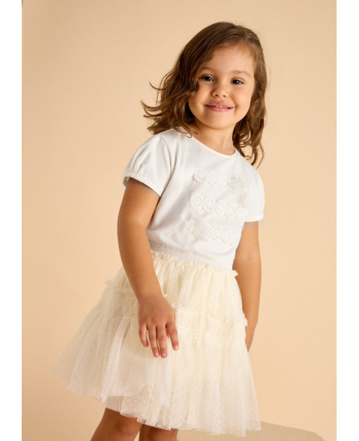 Gonna tulle plumetis bambina