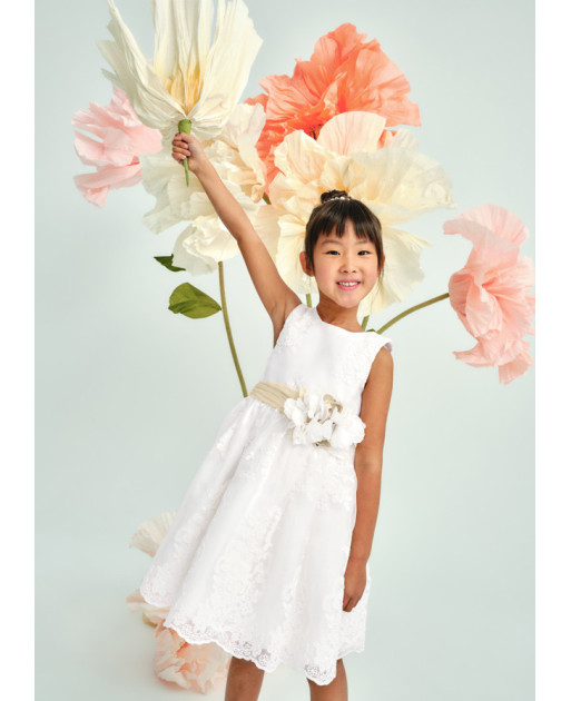 Vestito organza ricamato