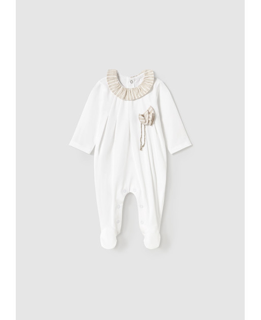 Pigiama  dettagli righe neonata
