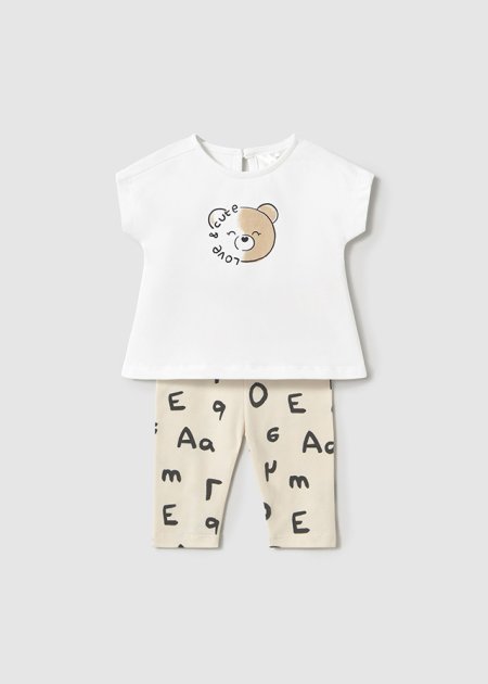 Completo leggings  e maglietta neonata