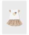 Completo gonna tulle e maglietta neonata