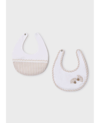 Set 2 bavaglini impermeabili neonato