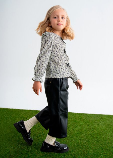 Pantalone Culotte Similpelle Bambina