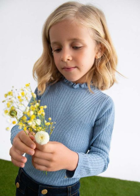 Lupetto Costine Glitter Bambina