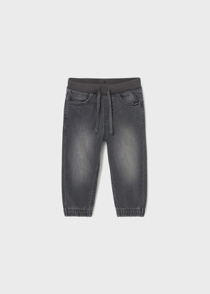 Pantalone lungo jeans jogger neonato