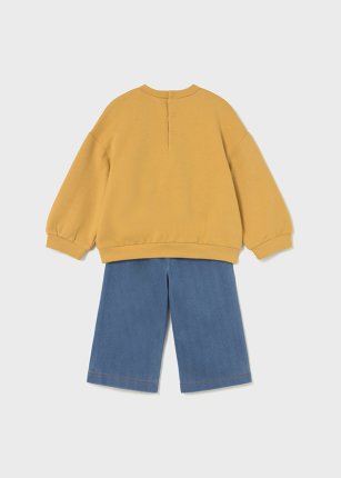 Completo pantalone e maglione neonata