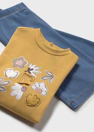 Completo pantalone e maglione neonata