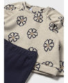 Completo leggings e felpa stampata neonata