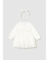 Vestito cerimonia tulle ricamato neonata