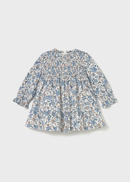 Vestito velluto con volant neonata