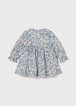 Vestito velluto con volant neonata