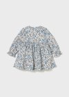 Vestito velluto con volant neonata