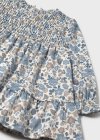 Vestito velluto con volant neonata