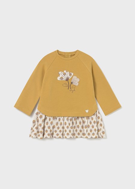 Vestito felpa combined neonata