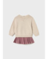 Completo gonna pieghe e maglione neonata