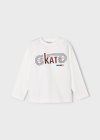 Maglietta scritte skate bambino