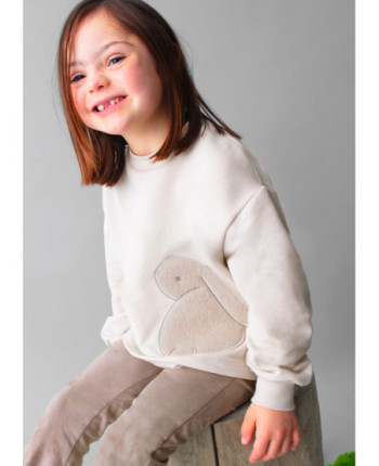 Completo leggings e felpa ricamo bambina