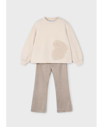 Completo leggings e felpa ricamo bambina