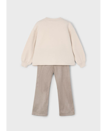 Completo leggings e felpa ricamo bambina