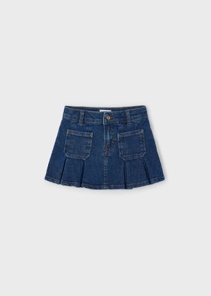 Gonna jeans pieghe bambina