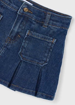 Gonna jeans pieghe bambina